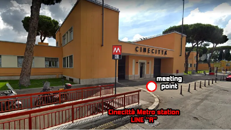 view of Cinecittà Studios in Rome, the designated meeting point for the beginning of our exciting day trips around the city with Scoot Around Rome