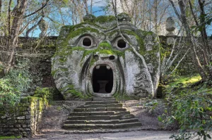 Statue of Orco delle Favole at the Monster Park of Bomarzo