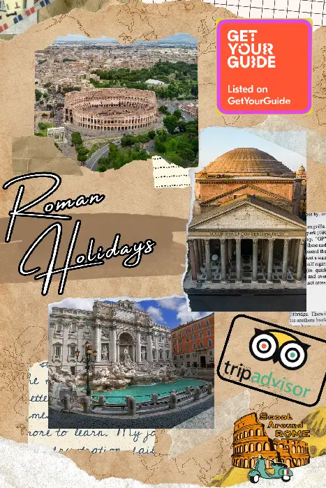 a collage of scoot around rome, about this company and services