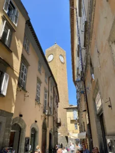 View of Torre del Moro from Orvietos main street